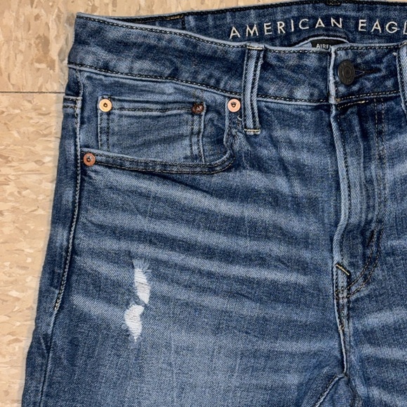 American Eagle 🦅 AirFlex+ Skinny Jean in Distressed After Midnight size 32x34 - Picture 9 of 16